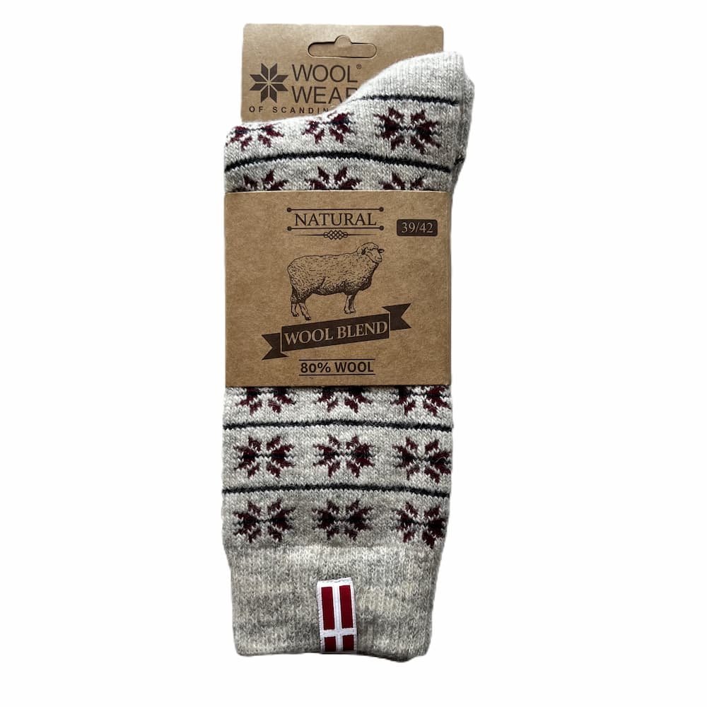 Weiche Stricksocken aus 80 % reiner Wolle mit schönem Muster