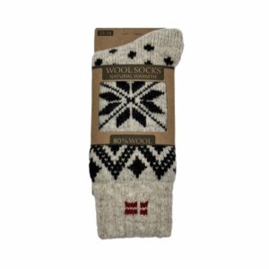Weiche Wollsocken mit gewebter Dänemark-Fahne