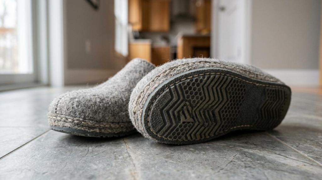 Wollsocken-Shop: Wollhausschuhe Herren warm & leise